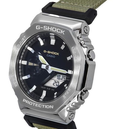 Casio G-Shock Utility Metal Collection Analog Digital Cloth Strap Black Dial Quartz GM-2100C-5A 200M Men's Watch