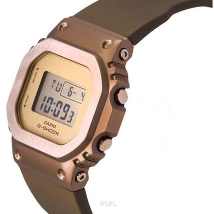 Casio G-Shock Digital Brown Ion Plated Bezel Bio-Based Resin Band Quartz GM-S5600UBR-5 200M Women's Watch