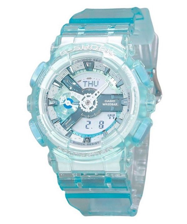 Casio G-Shock Analog Digital Translucent Light Blue Multicolor Dial Quartz GMA-S110VW-2A 200M Women's Watch