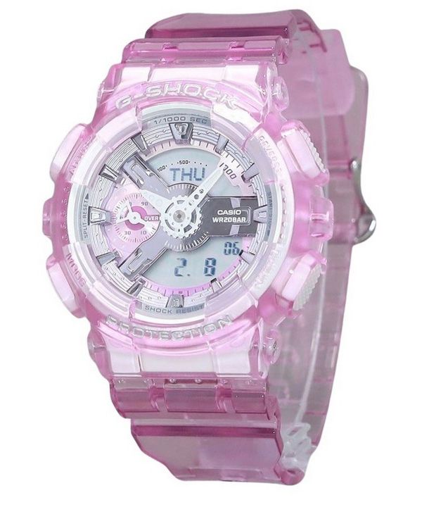 Casio G-Shock Analog Digital Virtual Worlds Translucent Pink Multicolor Dial Quartz GMA-S110VW-4A 200M Women's Watch