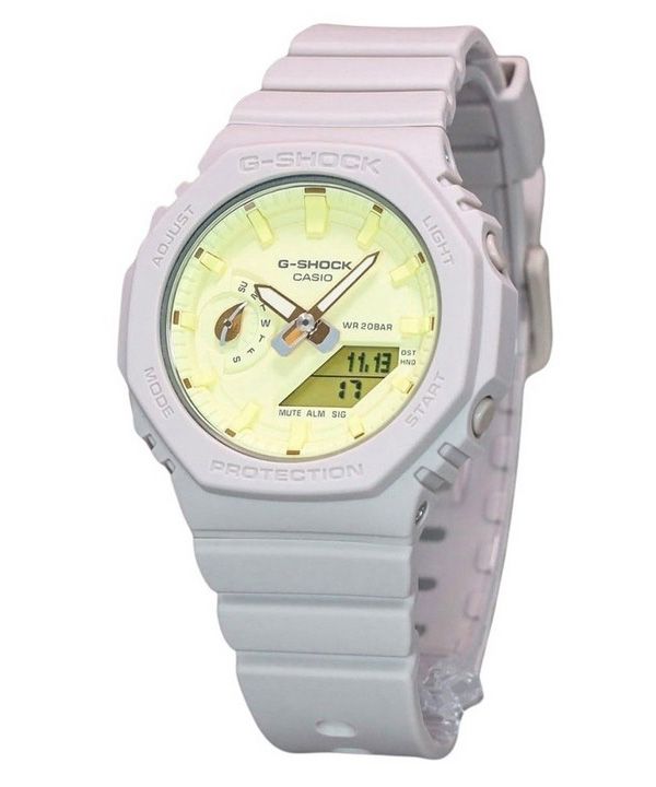 Casio G-Shock Natures Colour Series Analog Digital Yellow Dial Quartz GMA-S2100NC-4A 200M Womens Watch