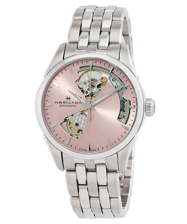 Hamilton Jazzmaster Stainless Steel Pink Open Heart Dial Automatic H32215170 Women's Watch