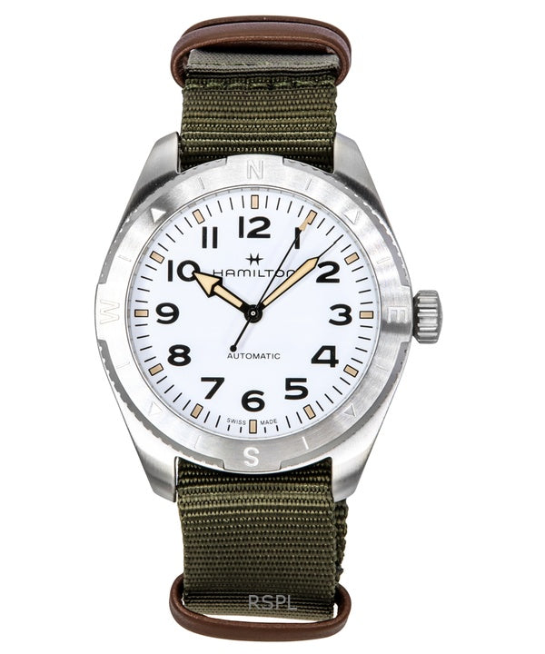 Hamilton Khaki Field Expedition Textile Strap White Dial Automatic H70315910 100M Unisex Watch