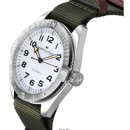 Hamilton Khaki Field Expedition Textile Strap White Dial Automatic H70315910 100M Unisex Watch