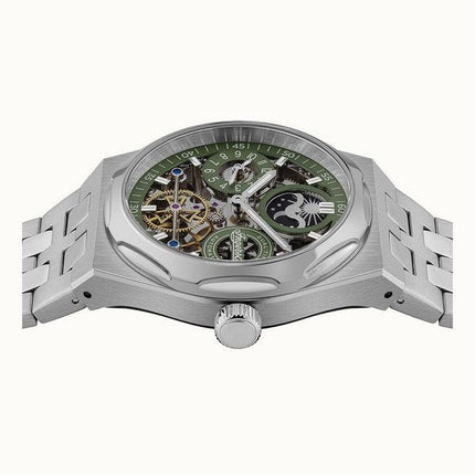 Ingersoll The Broadway Dual Time Green Skeleton Dial Automatic I12905 Mens Watch