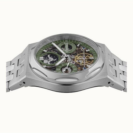 Ingersoll The Broadway Dual Time Green Skeleton Dial Automatic I12905 Mens Watch