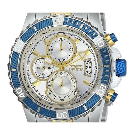 Invicta Pro Diver Chronograph Two Tone Stainless Steel Silver Dial Quartz 23994 100M Men's Watch