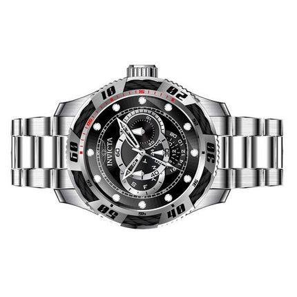 Invicta Speedway GMT Stainless Steel Black Dial Quartz 45755 100M Men's Watch