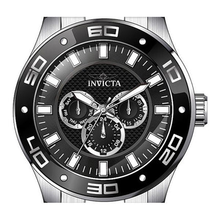 Invicta Pro Diver Scuba GMT Stainless Steel Black Dial Quartz 45756 100M Men's Watch