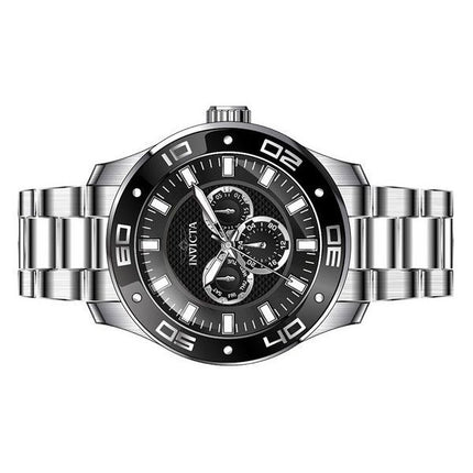 Invicta Pro Diver Scuba GMT Stainless Steel Black Dial Quartz 45756 100M Men's Watch