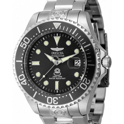 Invicta Pro Diver Dual Time Stainless Steel Black Dial Automatic 45812 100M Men's Watch