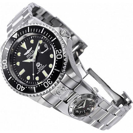 Invicta Pro Diver Dual Time Stainless Steel Black Dial Automatic 45812 100M Men's Watch