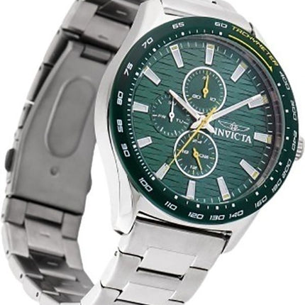 Invicta Racing Stainless Steel Green Dial Quartz 47549 Mens Watch