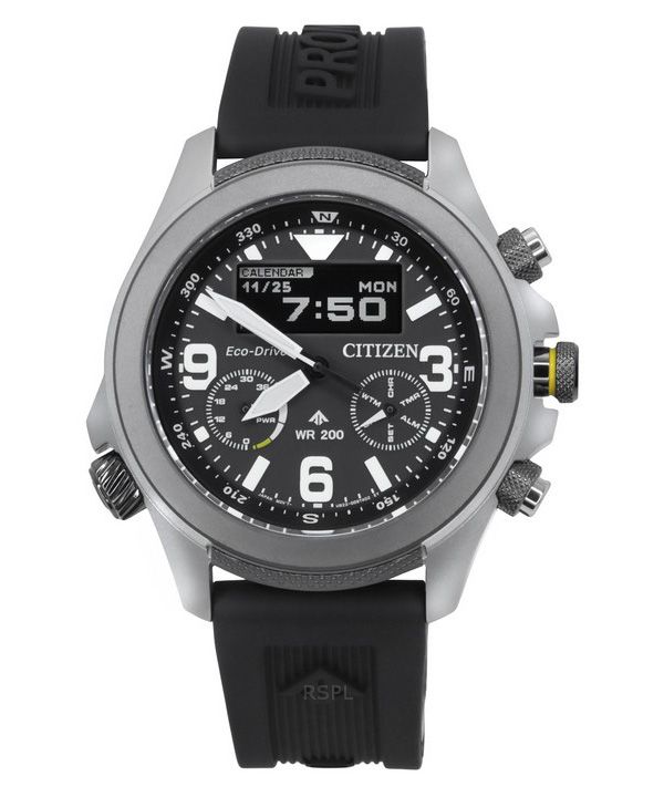 Citizen Promaster Land 35th Anniversary Chronograph Black Dial Eco-Drive JV1007-07E 200M Men's Watch