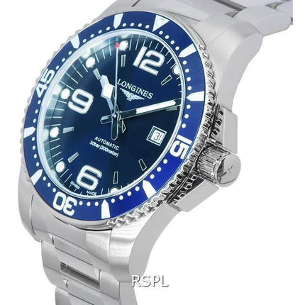 Longines HydroConquest Sunray Blue With Super-LumiNova Dial Automatic Divers L3.841.4.96.6 300M Mens Watch