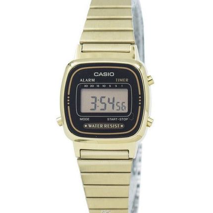 Casio Digital Stainless Steel Alarm Timer LA670WGA-1DF LA670WGA-1 Women's Watch