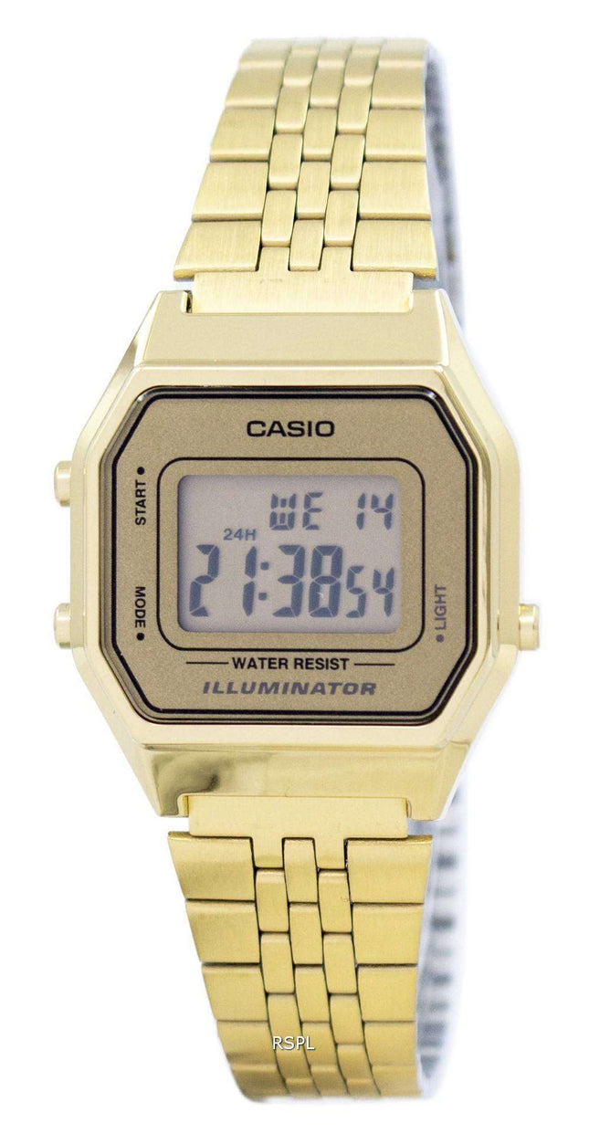 Casio Digital Quartz Stainless Steel Illuminator LA680WGA-9DF LA680WGA-9 Women's Watch