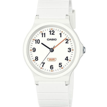 Casio Pop Analog White Bio Based Resin Strap White Dial Quartz LQ-24B-7B Women's Watch