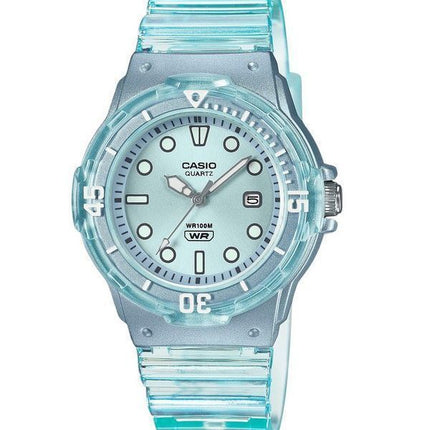 Casio POP Analog Resin Strap Blue Dial Translucent Quartz LRW-200HS-2EV 100M Womens Watch