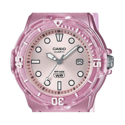 Casio POP Analog Resin Strap Silver Dial Translucent Quartz LRW-200HS-4EV 100M Womens Watch