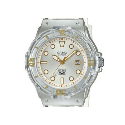 Casio POP Analog Resin Strap Silver Dial Translucent Quartz LRW-200HS-7EV 100M Women's Watch