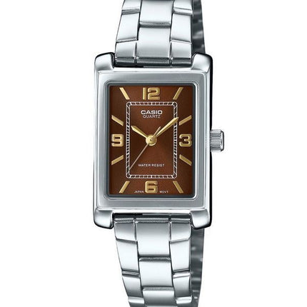 Casio Standard Analog Stainless Steel Brown Dial Quartz LTP-1234DD-5A Women's Watch