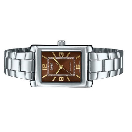 Casio Standard Analog Stainless Steel Brown Dial Quartz LTP-1234DD-5A Women's Watch