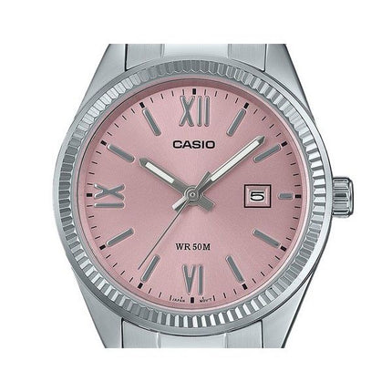 Casio Standard Analog Stainless Steel Pink Dial Quartz LTP-1302DD-4A1V Women's Watch