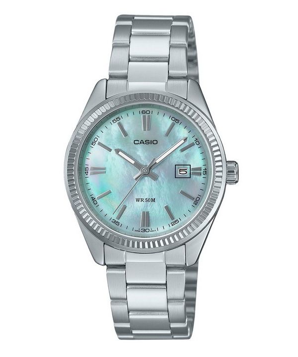 Casio Standard Analog Stainless Steel Mother Of Pearl Dial Quartz LTP-1302DS-2AV Women's Watch