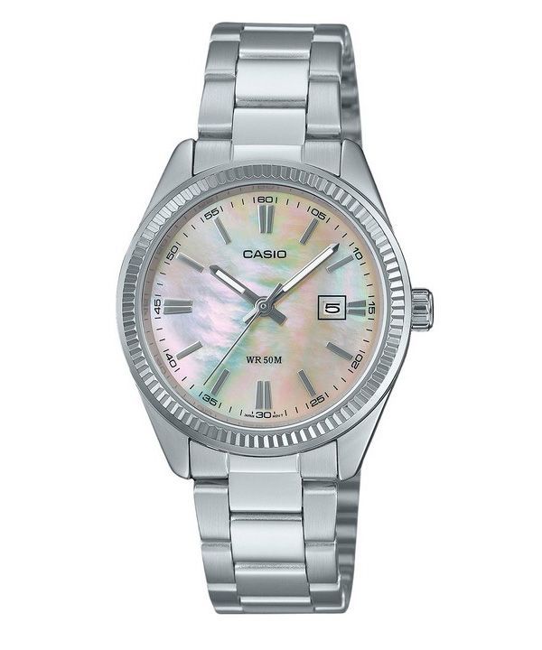 Casio Standard Analog Stainless Steel Mother Of Pearl Dial Quartz LTP-1302DS-4AV Women's Watch