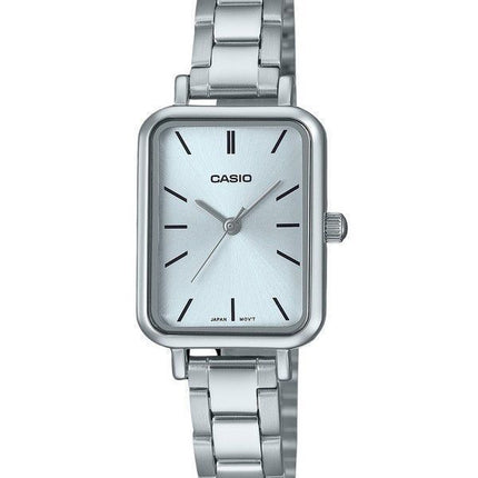 Casio Standard Analog Stainless Steel Light Blue Dial Quartz LTP-V009D-2E Womens Watch