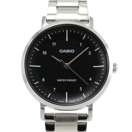 Casio Standard Analog Stainless Steel Black Dial Quartz LTP-VT03D-1B Women's Watch