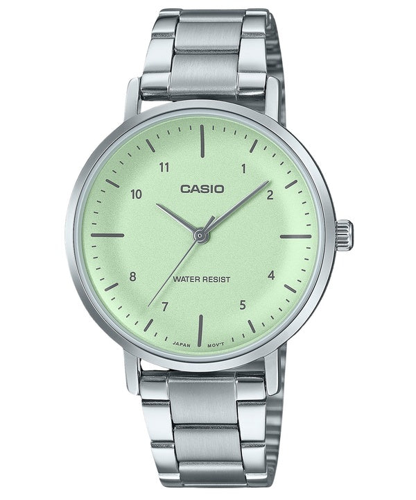 Casio Standard Analog Stainless Steel Mint Green Dial Quartz LTP-VT03D-3B Women's Watch