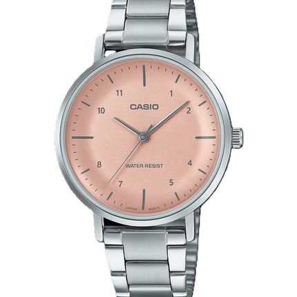 Casio Standard Analog Stainless Steel Salmon Dial Quartz LTP-VT03D-4B Women's Watch