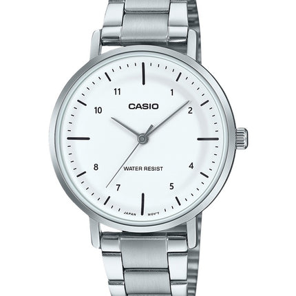 Casio Standard Analog Stainless Steel White Dial Quartz LTP-VT03D-7B Women's Watch