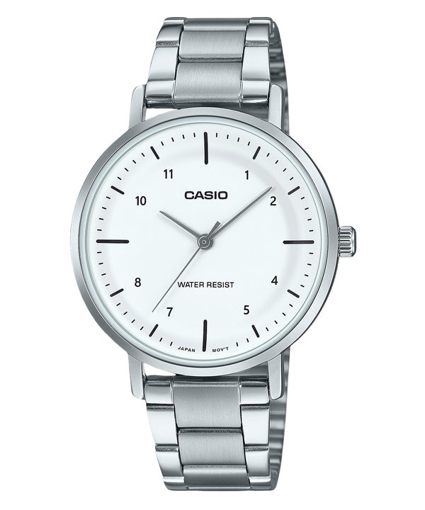 Casio Standard Analog Stainless Steel White Dial Quartz LTP-VT03D-7B Women's Watch