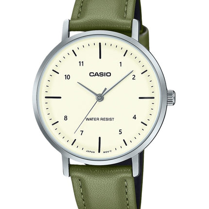 Casio Standard Analog Leather Strap Beige Dial Quartz LTP-VT03L-3B Women's Watch