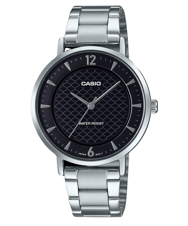 Casio Standard Analog Stainless Steel Black Dial Quartz LTP-VT04D-1A Women's Watch