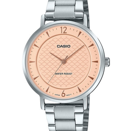 Casio Standard Analog Stainless Steel Salmon Dial Quartz LTP-VT04D-4A Women's Watch