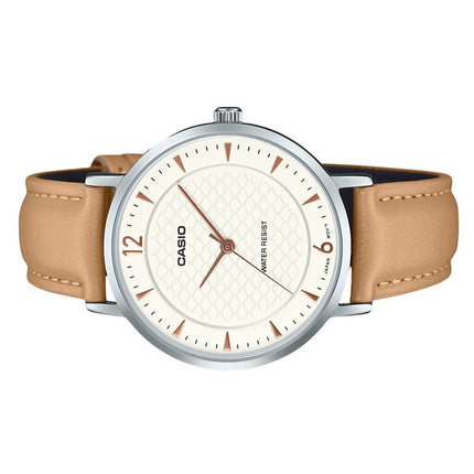 Casio Standard Analog Leather Strap Cream Dial Quartz LTP-VT04L-7A1 Women's Watch