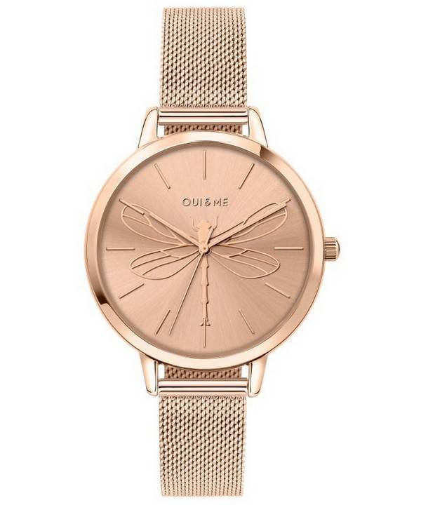 Oui & Me Grande Amourette Rose Gold Tone Stainless Steel Quartz ME010035 Women's Watch