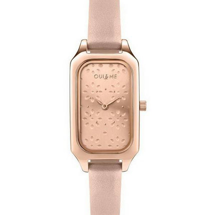 Oui & Me Finette Rose Gold Sunray Dial Leather Strap Quartz ME010162 Women's Watch