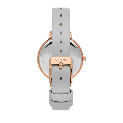 Oui & Me Amourette Crystal Accents Leather Strap Silver Dial Quartz ME010289 Women's Watch With Extra Bracelet