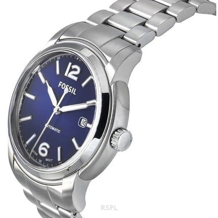 Fossil Heritage Stainless Steel Blue Dial Automatic ME3244 Mens Watch