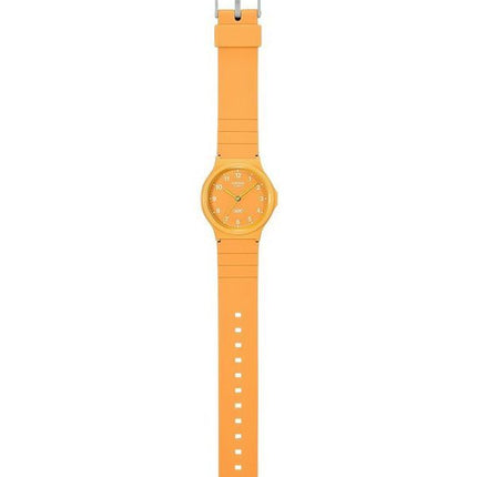 Casio POP Analog Bio Based Resin Strap Orange Dial Quartz MQ-24B-9B Unisex Watch