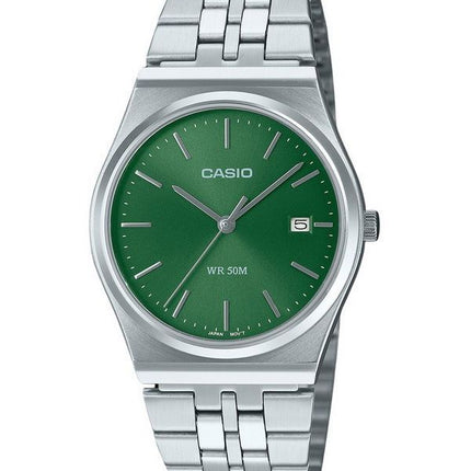 Casio Standard Analog Stainless Steel Green Dial Quartz MTP-B145D-3AV Unisex Watch