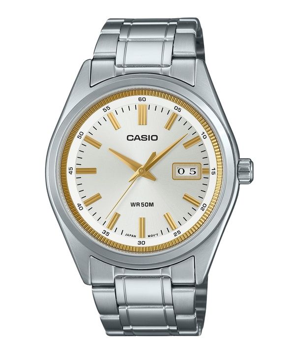 Casio Standard Analog Stainless Steel Silver Dial Quartz MTP-B180D-7AV Men's Watch