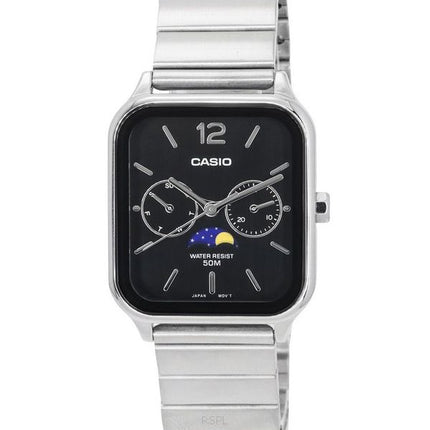 Casio Standard Analog Moon Phase Black Dial Quartz MTP-M305D-1A Men's Watch