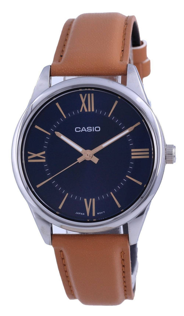 Casio Blue Dial Stainless Steel Analog Quartz MTP-V005L-2B5 MTPV005L-2 Mens Watch