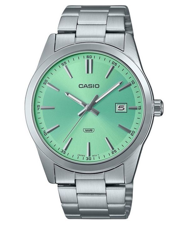 Casio Standard Analog Stainless Steel Mint Green Dial Quartz MTP-VD03D-3A2 Men's Watch